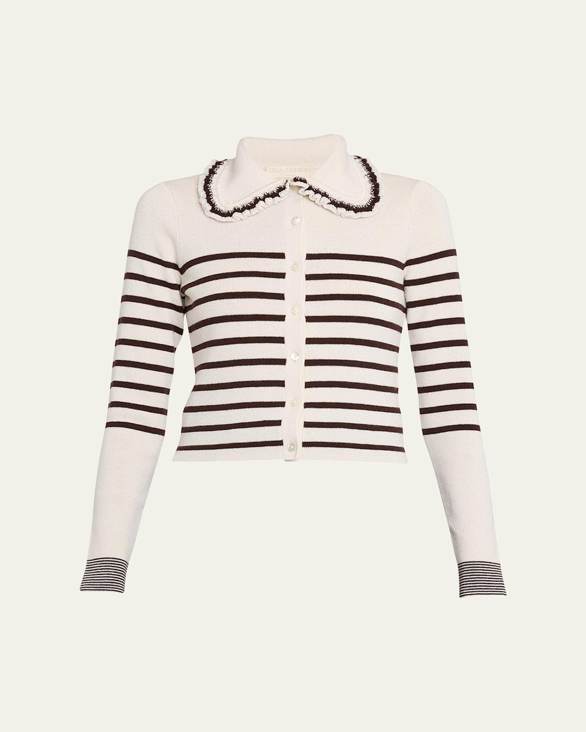 Womens Faustine Wool Striped Cardigan Product Image