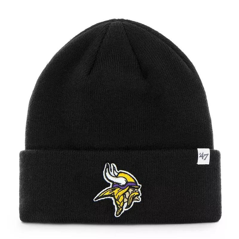 Mens 47 Black Minnesota Vikings Secondary Basic Cuffed Knit Hat Product Image