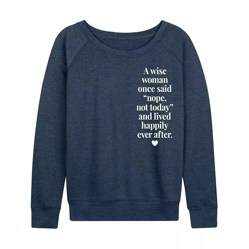 Womens A Wise Woman Once Said Lightweight French Terry Sweatshirt, Girls Heather Grey Product Image