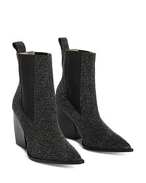 Allsaints Womens Ria Sparkle Pull On High Heel Chelsea Boots Product Image