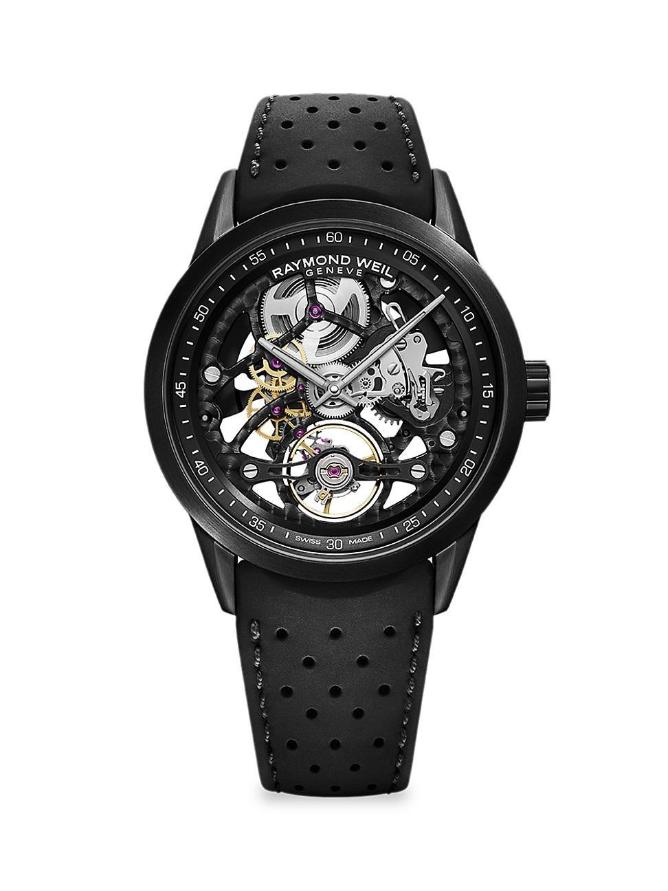 Mens Freelancer Skeleton Rubber-Strap Watch Product Image