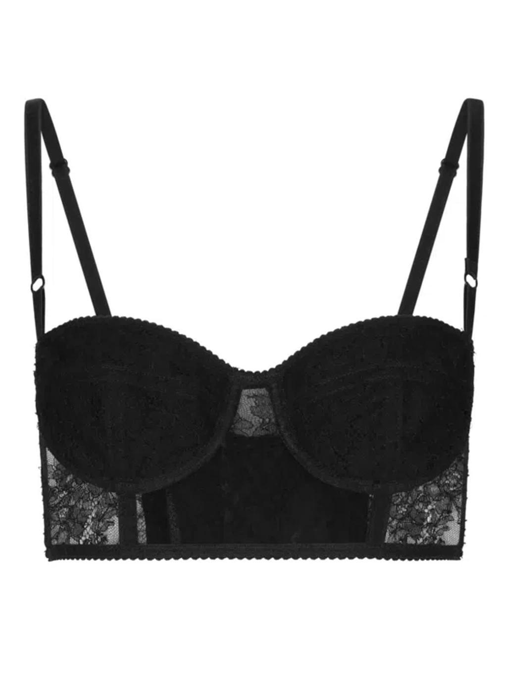 Lace-detailing Balconette Bra In Black Product Image