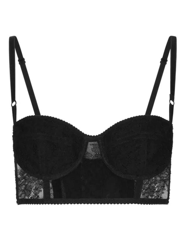 Lace-detailing Balconette Bra In Black Product Image