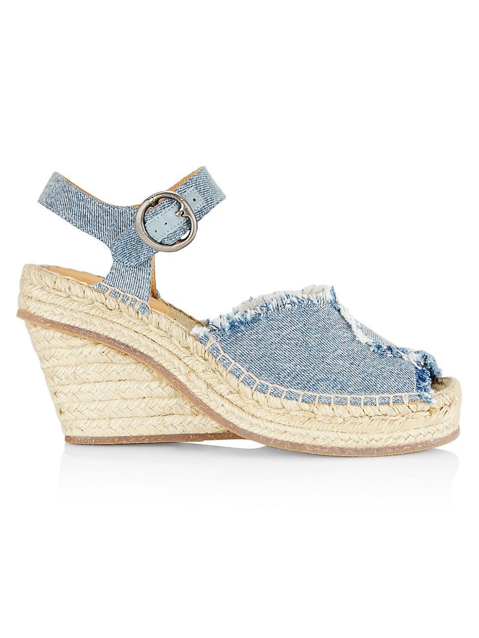 Womens Santiago Denim Wedge Sandals Product Image