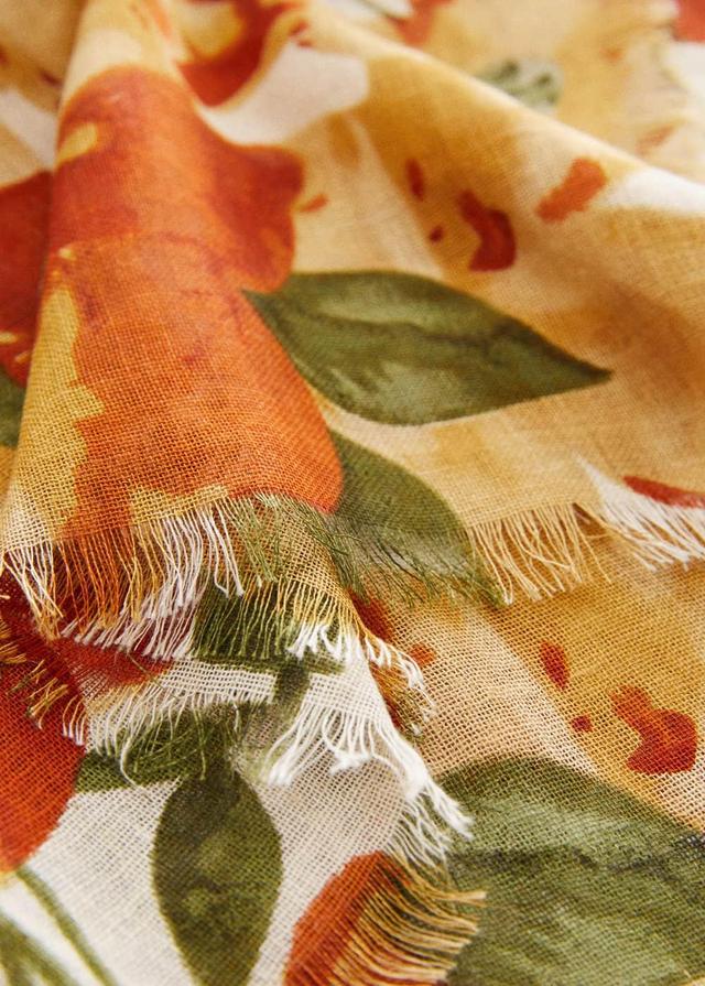 MANGO - Floral print scarf - One size - Women Product Image