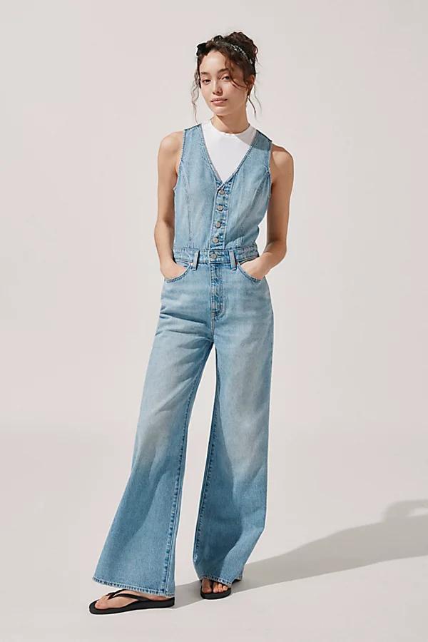 Levis Denim Wide Leg Jumpsuit Womens at Urban Outfitters Product Image