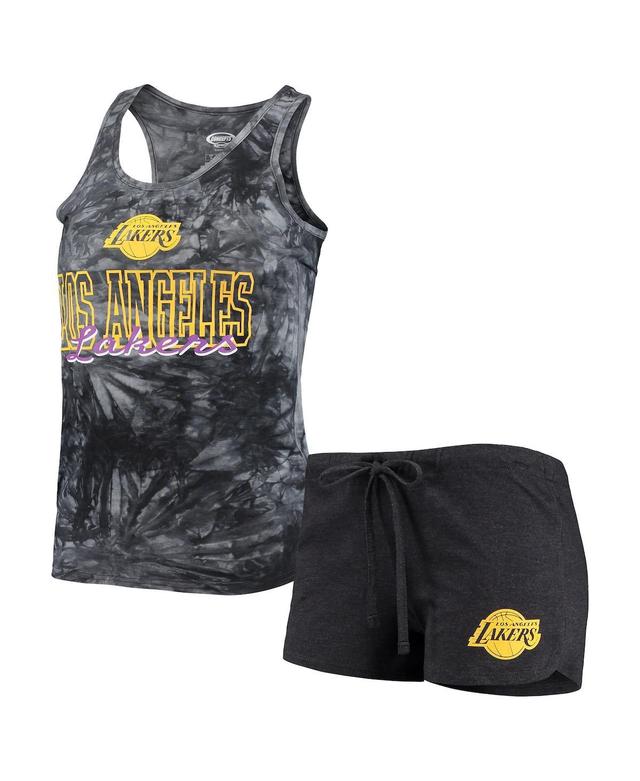 Womens Concepts Sport Charcoal Los Angeles Lakers Billboard Tank Top & Shorts Sleep Set Product Image