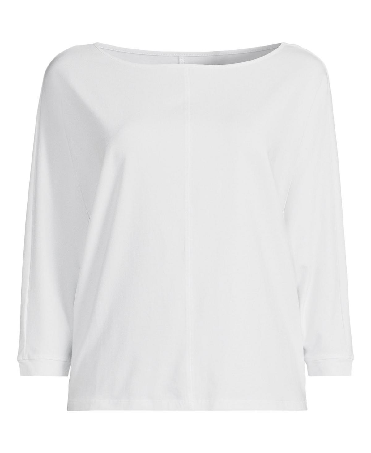 Womens Lands End Lightweight Jersey Boatneck Dolman Sleeve Top Product Image