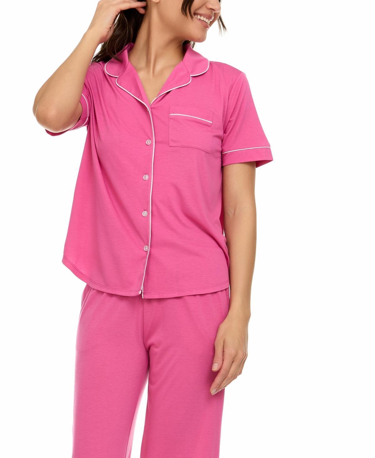 Flora by Flora Nikrooz Womens Annie Notch Top and Capri Pajama Set Product Image