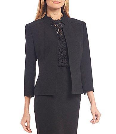 Anne Klein Crepe Open Front Jacket Product Image