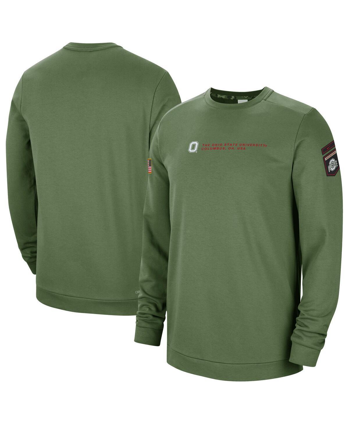 Mens Nike Olive Ohio State Buckeyes Military Pullover Sweatshirt Product Image