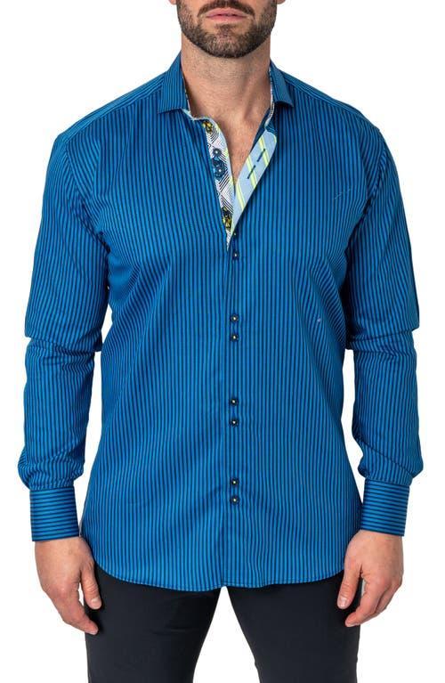 Maceoo Einstein Diamonds & Stripes Contemporary Fit Button-Up Shirt Product Image