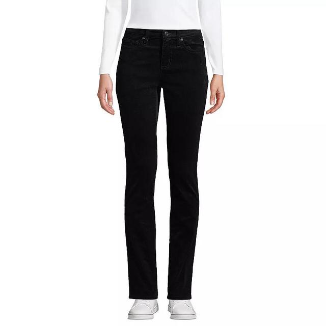 Womens Lands End Mid-Rise Straight Leg Corduroy Pants Product Image