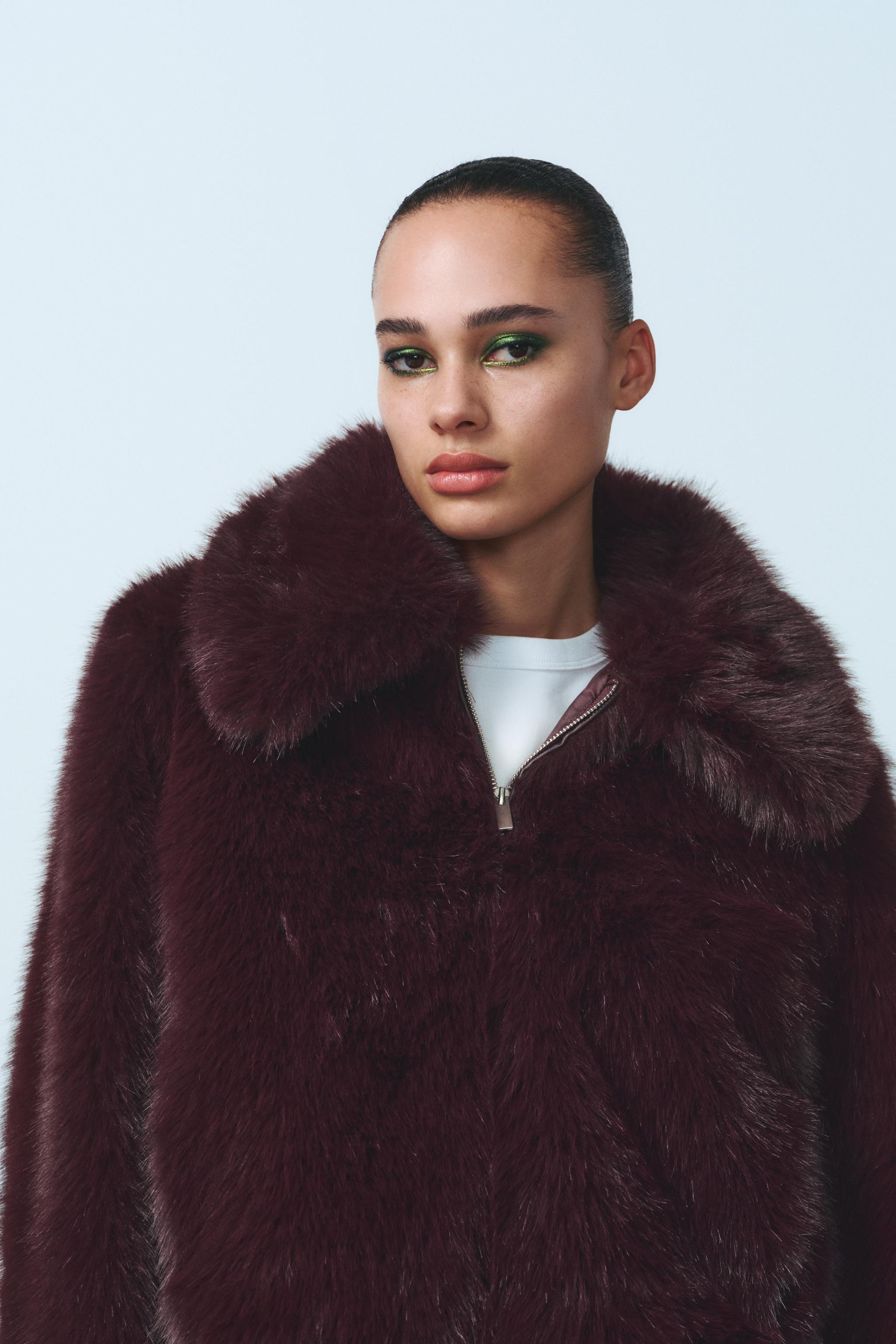 FAUX FUR SHORT COAT Product Image