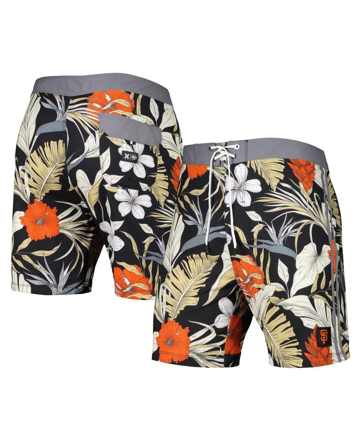 Mens Hurley x 47 Brand Black San Francisco Giants Phantom Tailgate Swim Shorts Product Image