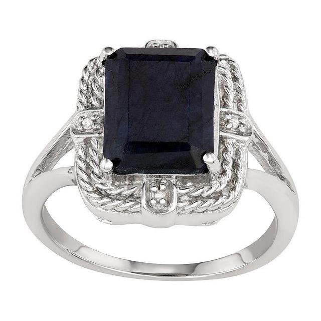 Jewelexcess Sterling Silver Sapphire & Diamond Accent Ring, Womens Product Image