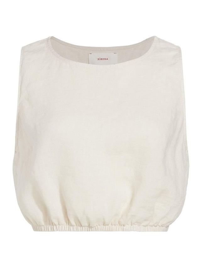 XRENA Tallie Linen Crop Tank Product Image