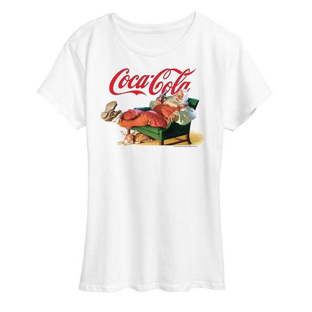 Plus Size Coca Cola Santa Coke Graphic Tee, Womens Dark Grey Product Image