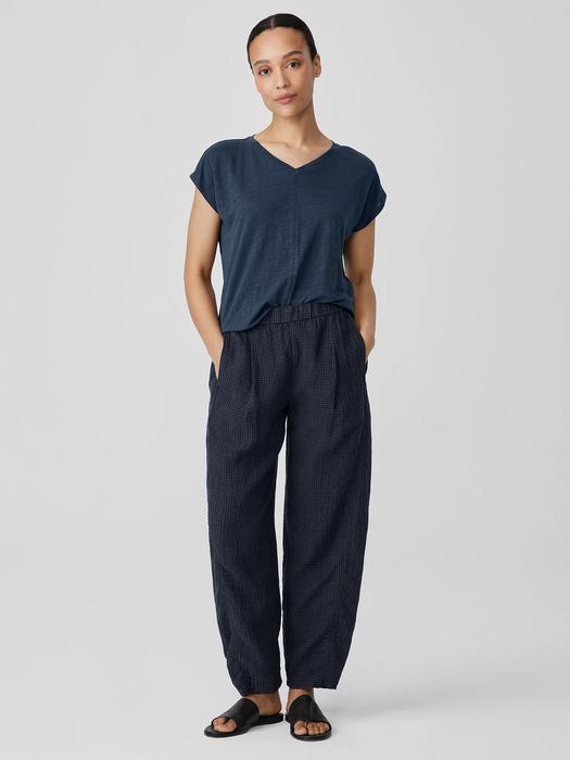 Puckered Organic Linen Lantern Pant Product Image