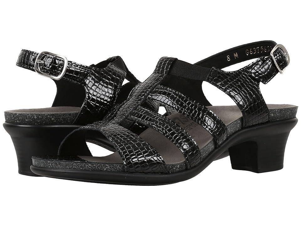 SAS Allegro Comfort Crocodile Embossed Leather Sandals Product Image