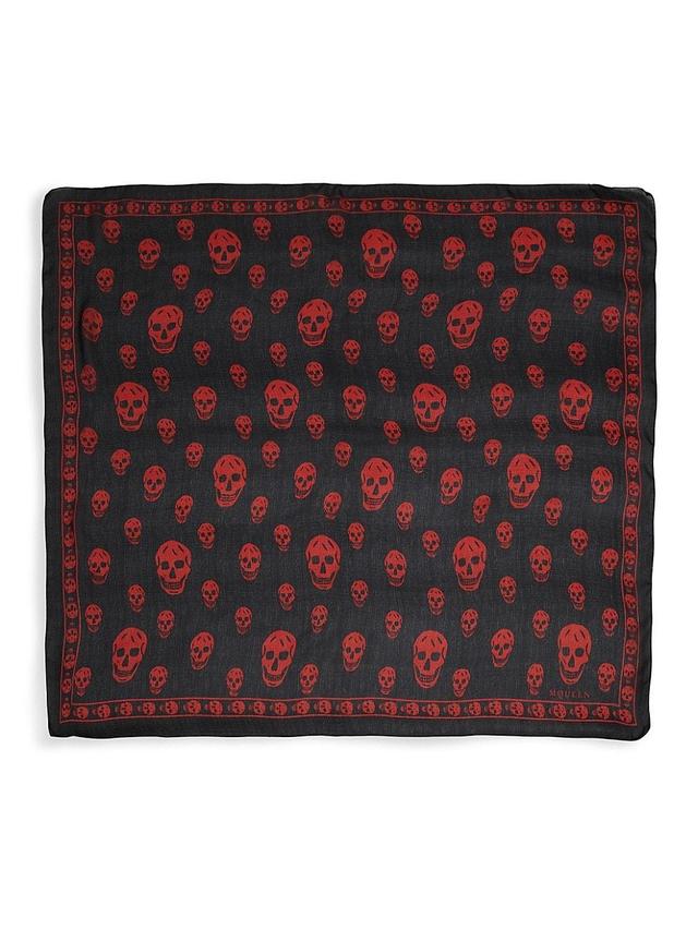 Men's Silk Chiffon Skull Scarf Product Image