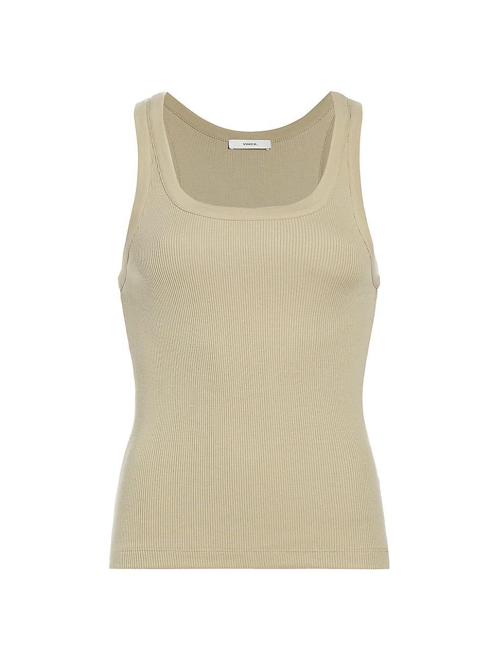 Womens Scoopneck Cotton-Blend Tank product image