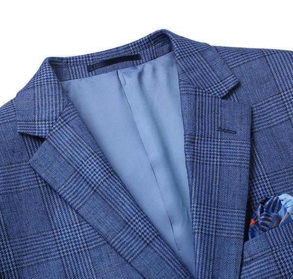 Slim Fit Blazer Summer Blue Linen Sport Coat Product Image