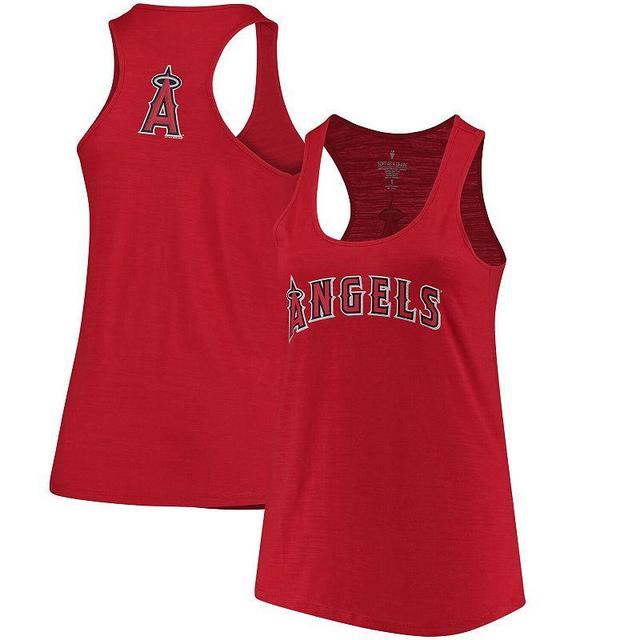 Womens Soft as a Grape Los Angeles Angels Plus Size Swing for the Fences Racerback Tank Top Product Image