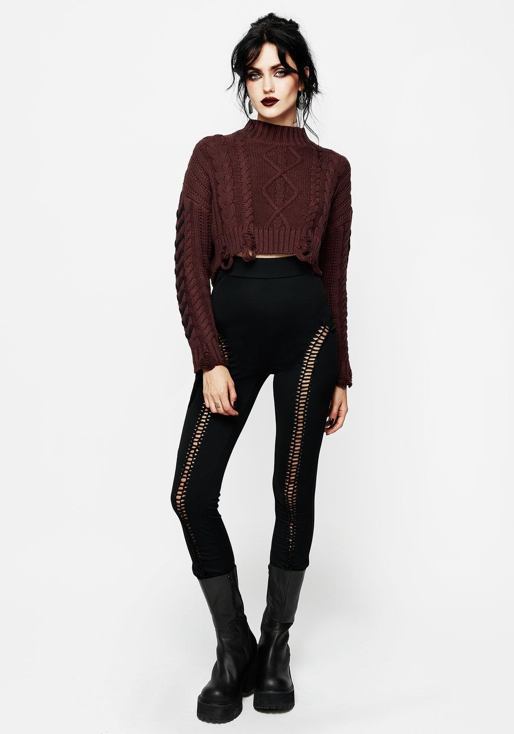 Cage Cut Out Flared Trousers Product Image