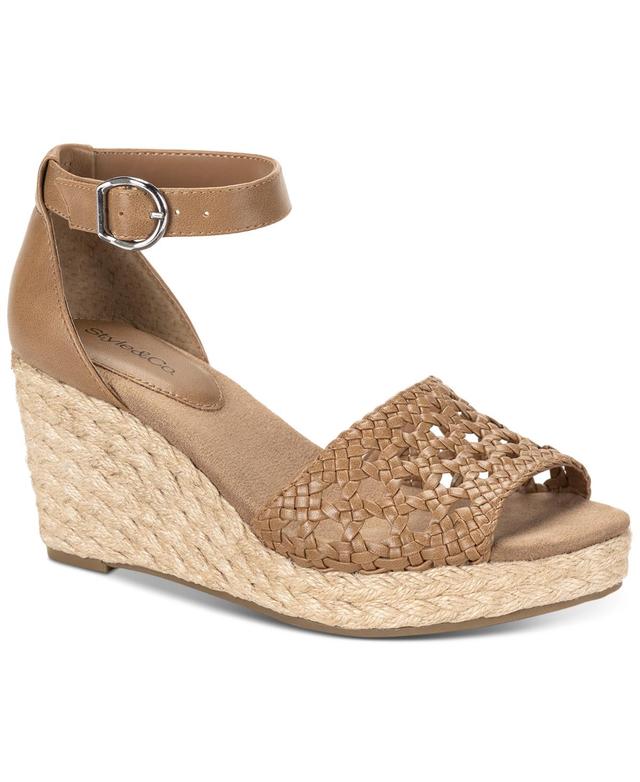 Style & Co Womens Sheryy Woven Espadrille Wedge Sandals, Created for Macys Product Image