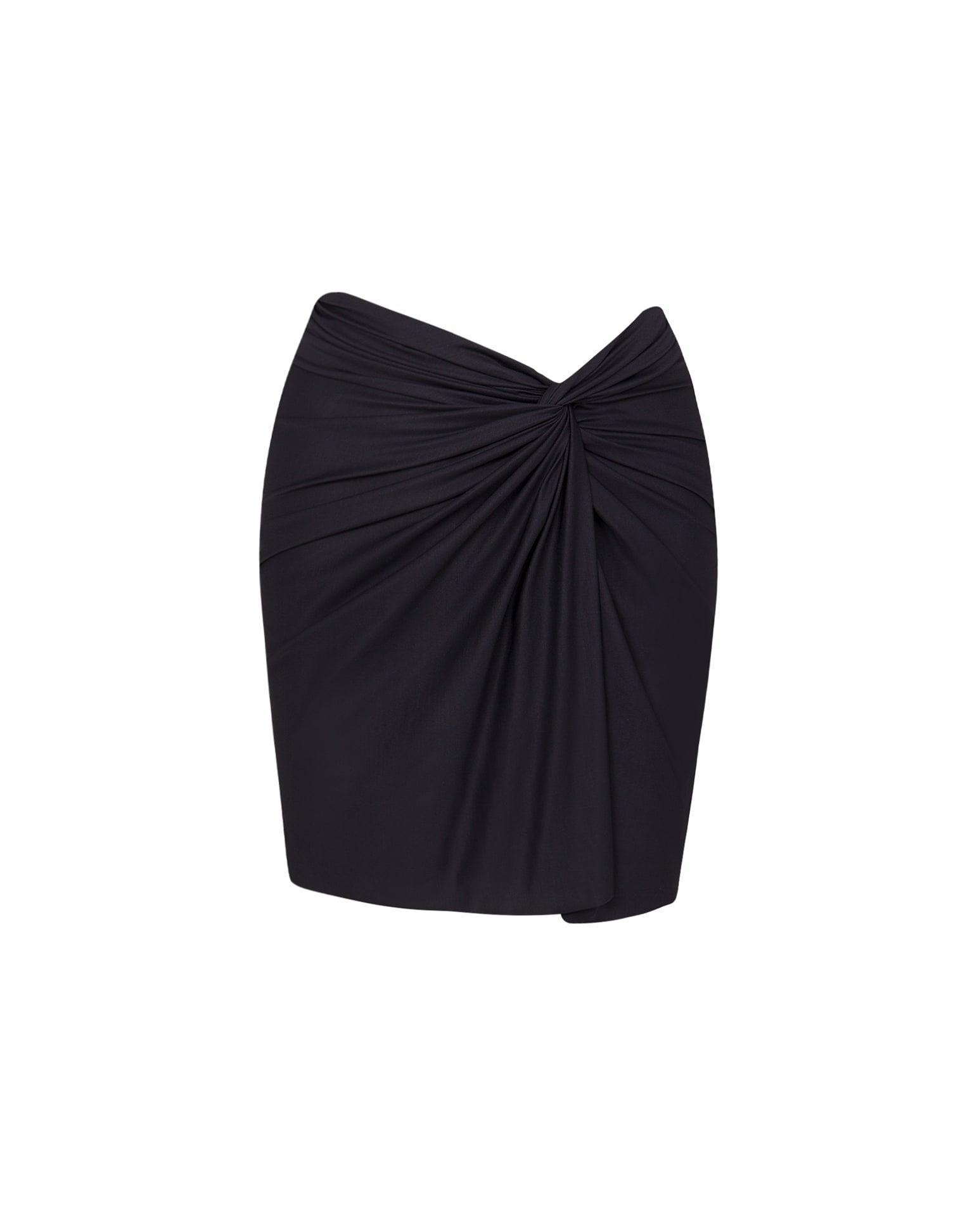 Karen Mini Pareo Skirt - Black Product Image