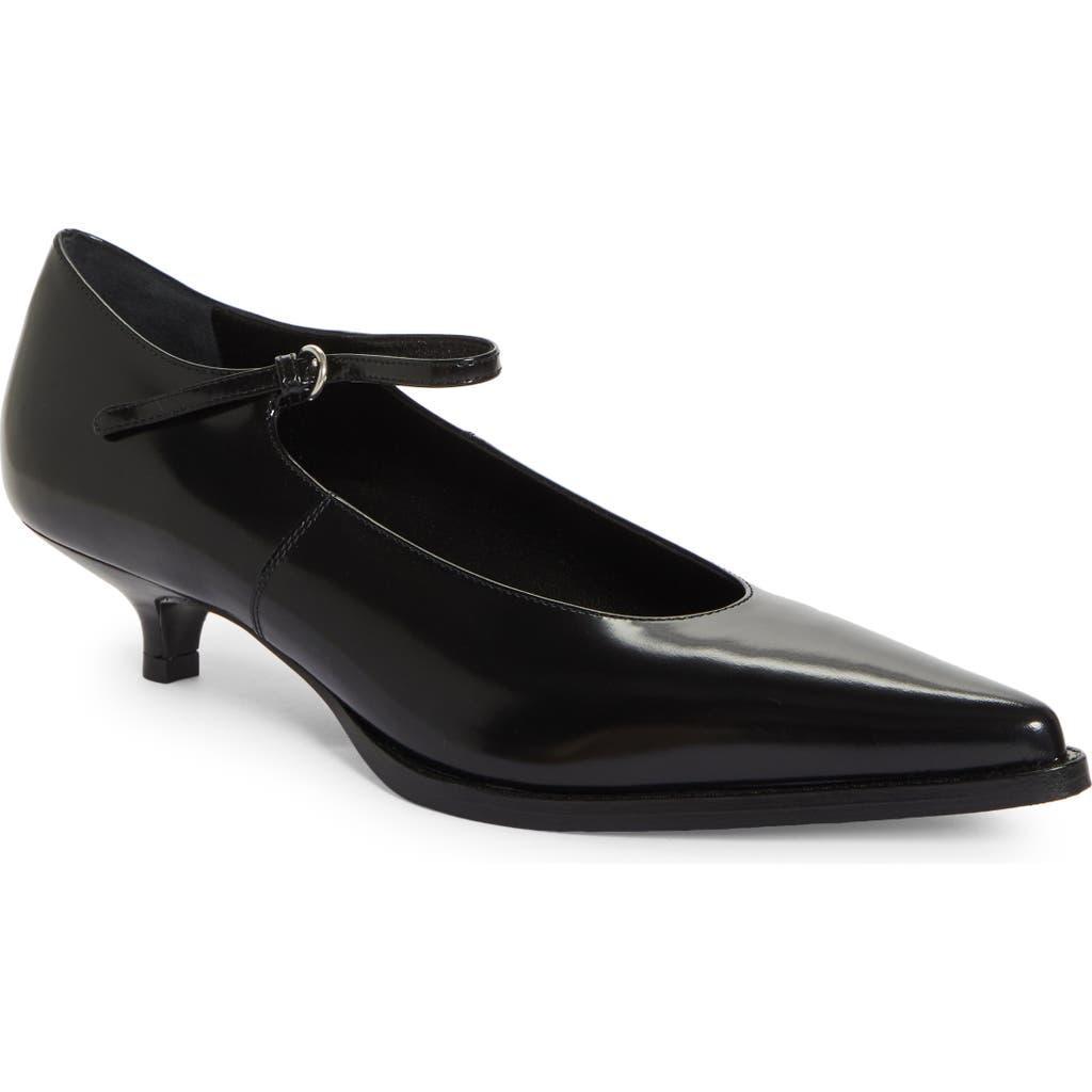 MIU MIU Kitten Heel Mary Jane Pump In Black Product Image