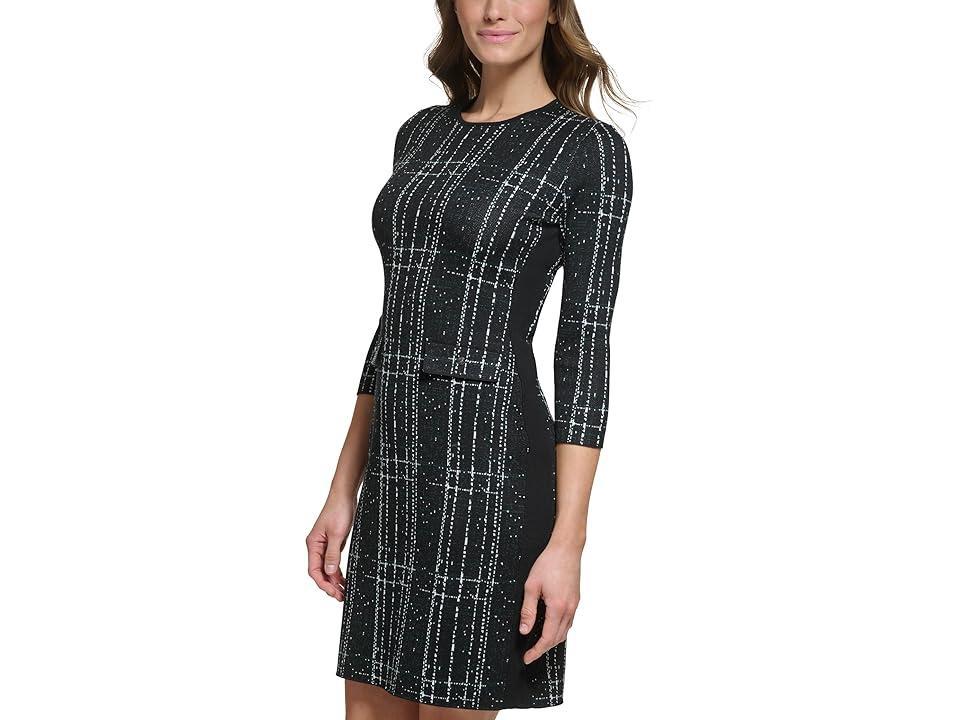 Dkny Womens Textured Long-Sleeve Sheath Dress Product Image