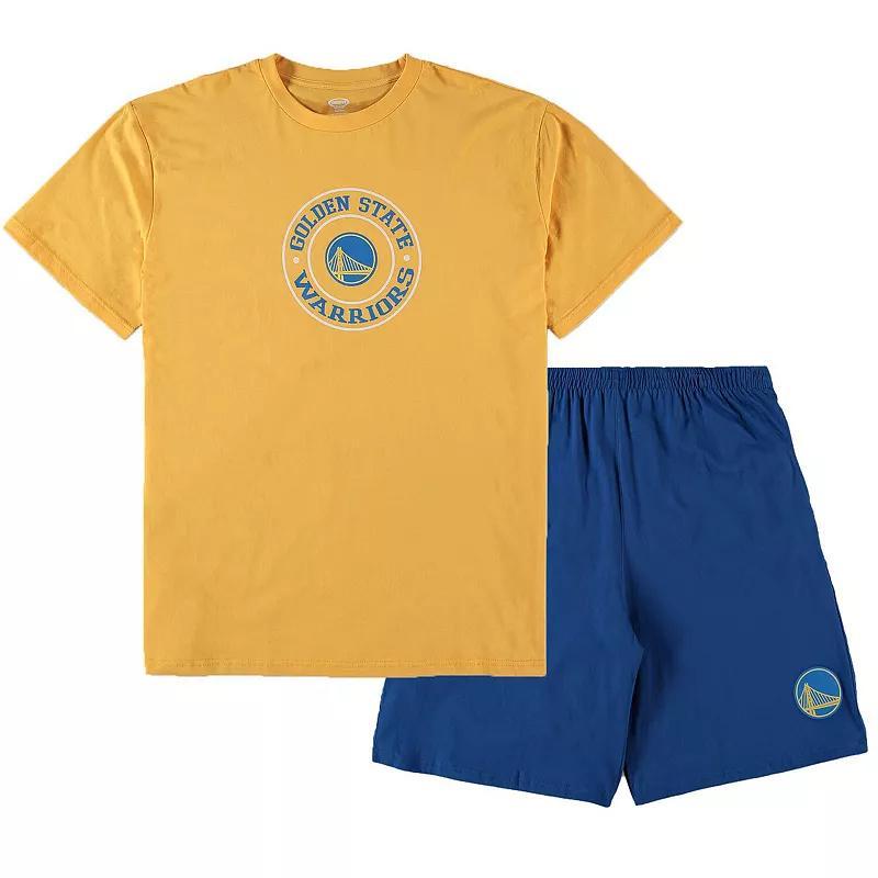 Mens Concepts Sport /Royal en State Warriors Big & Tall T-Shirt & Shorts Sleep Set Product Image