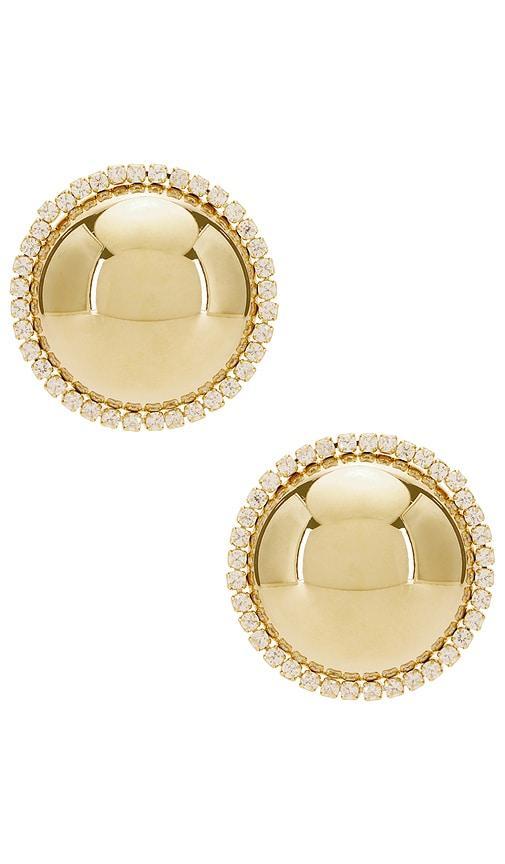 Gold Dome Pave Earring Product Image