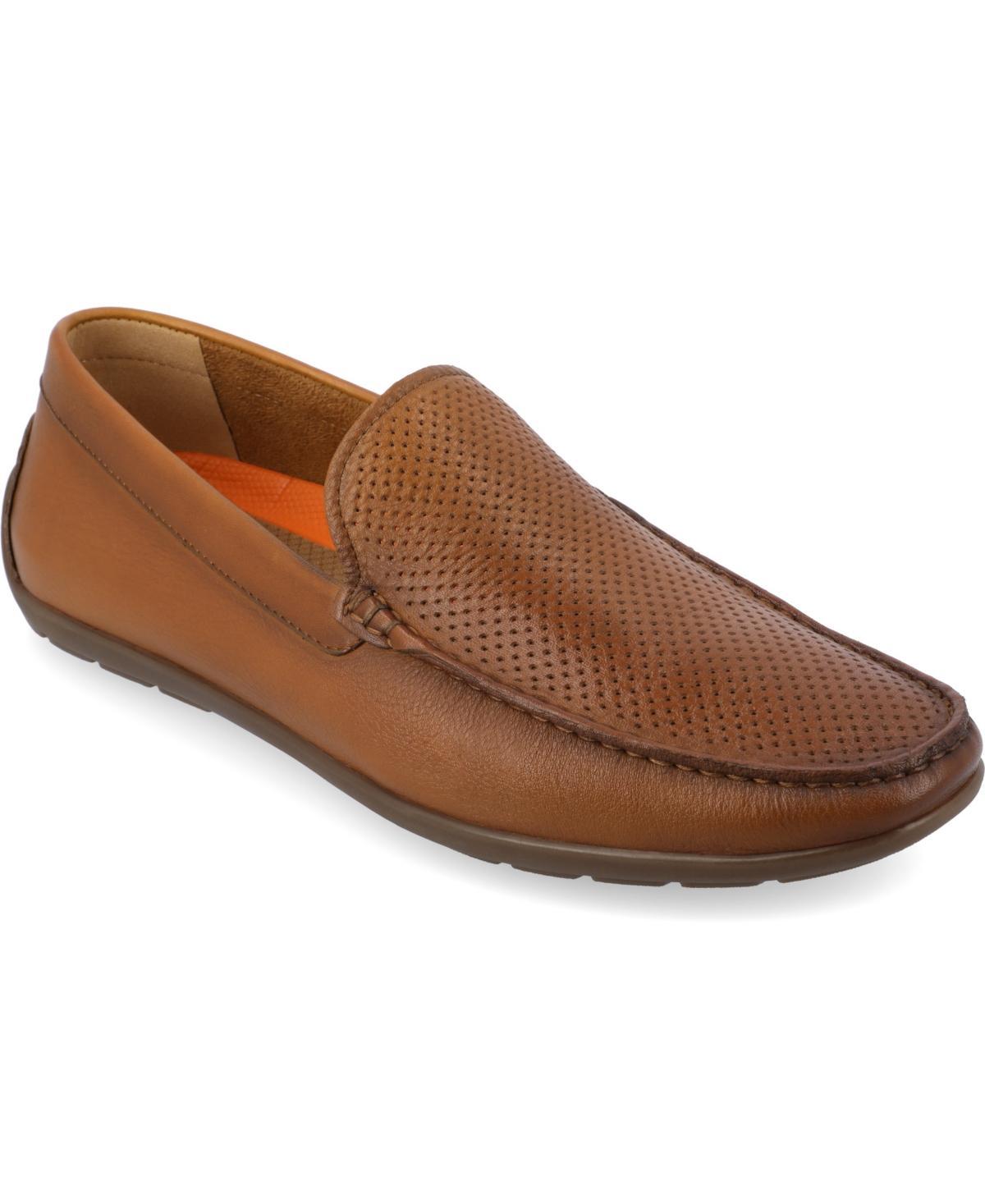 Thomas & Vine Jaden Mens Tru Comfort Foam Leather Driving Loafers Brown Product Image