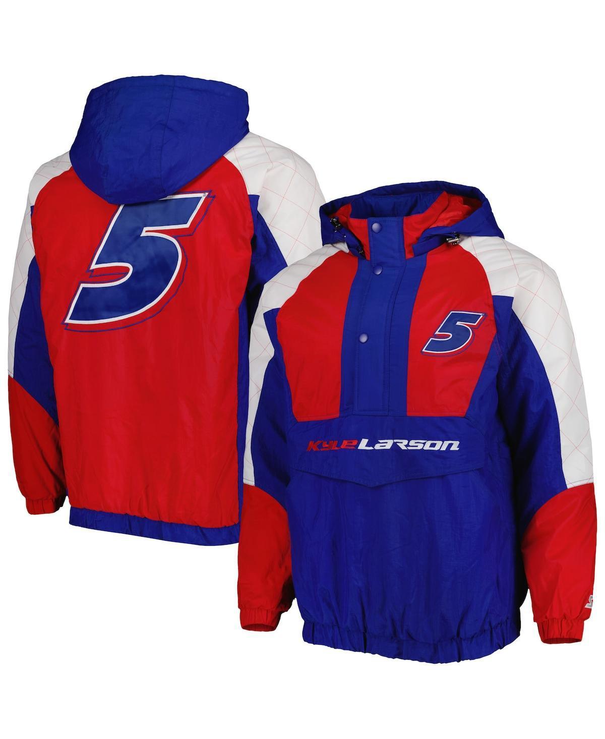 Mens Starter Royal Kyle Larson The Body Check Half-Snap Pullover Jacket - Royal Product Image