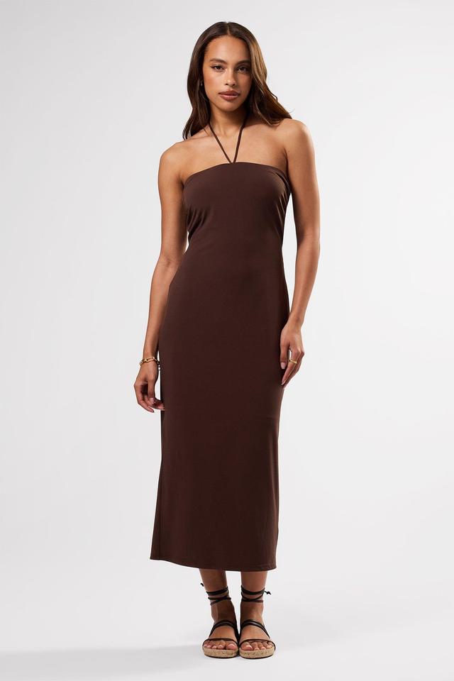 Gio Stretch Knit Dress - Espresso Product Image