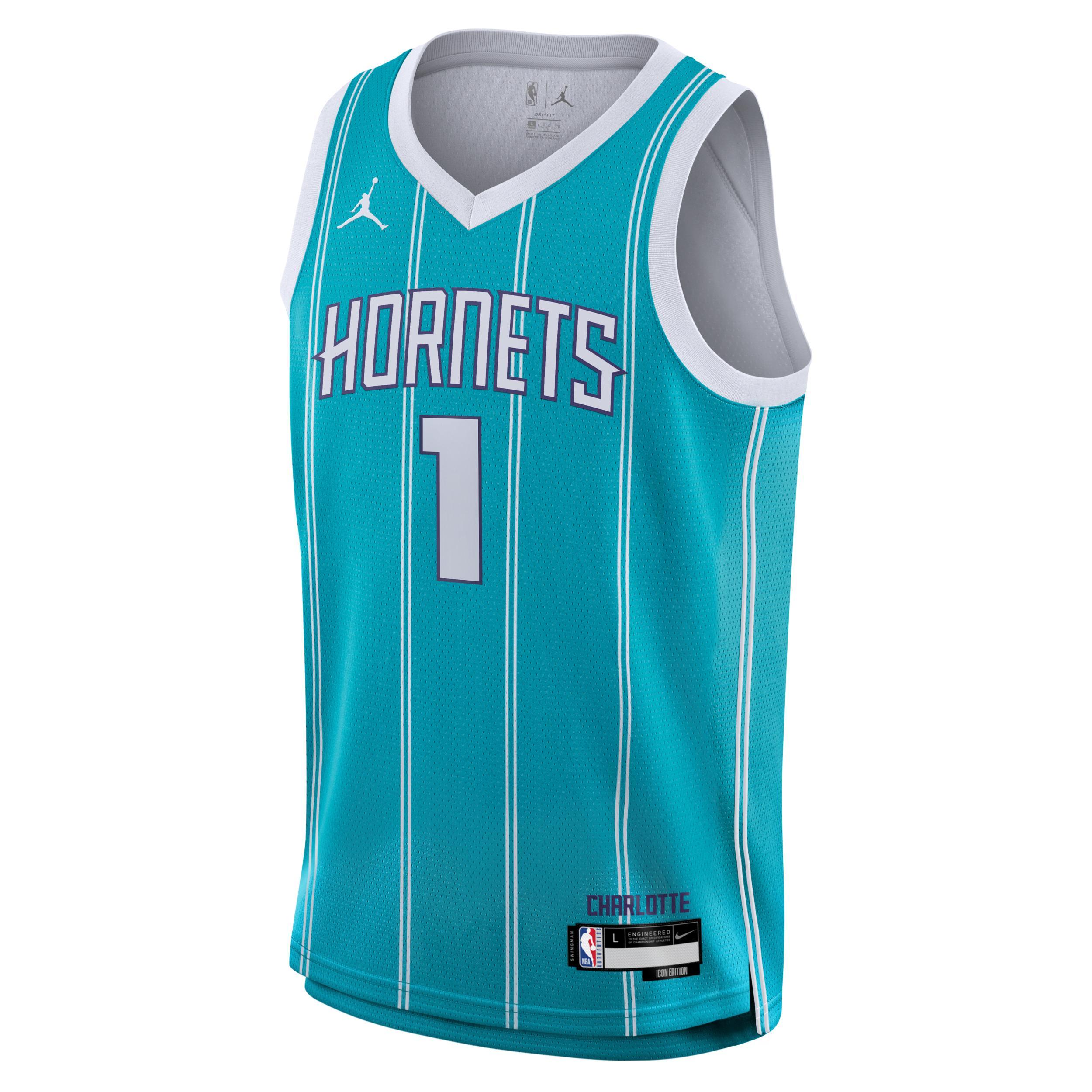 LaMelo Ball Charlotte Hornets Icon Edition Big Kids Jordan NBA Swingman Jersey Product Image