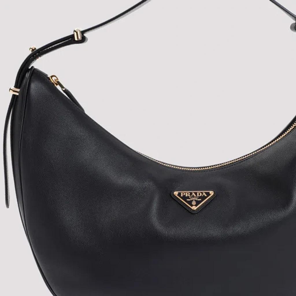 Nappa Calf Leather Shoulder Bag In Black Product Image