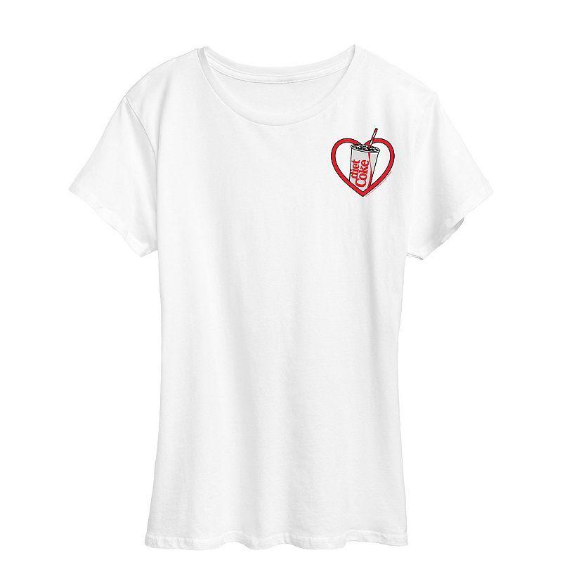 Womens Diet Coke Heart Graphic Tee Heather Grey Product Image