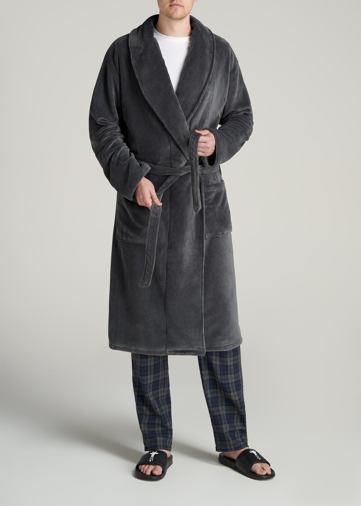 Tall Men's Robe in Charcoal Male Product Image