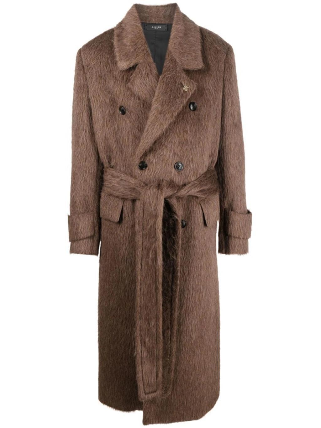 Alpaca Wool-blend Coat In Brown-alpaca Product Image