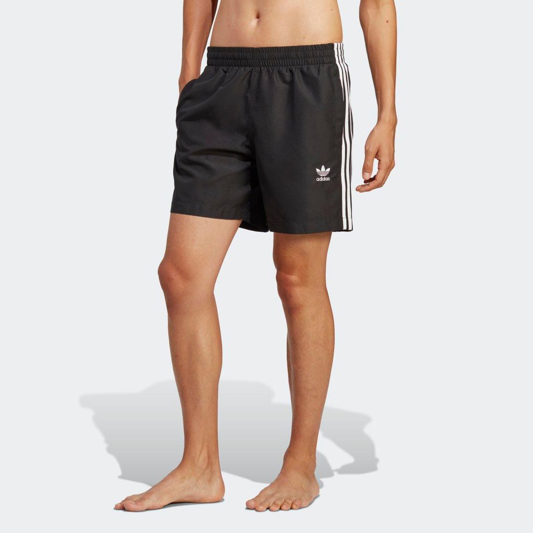 adidas Originals Adicolor 3-Stripes Swim Shorts Black XL Mens Product Image