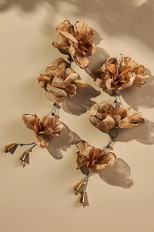 Triple Flower Earrings Product Image