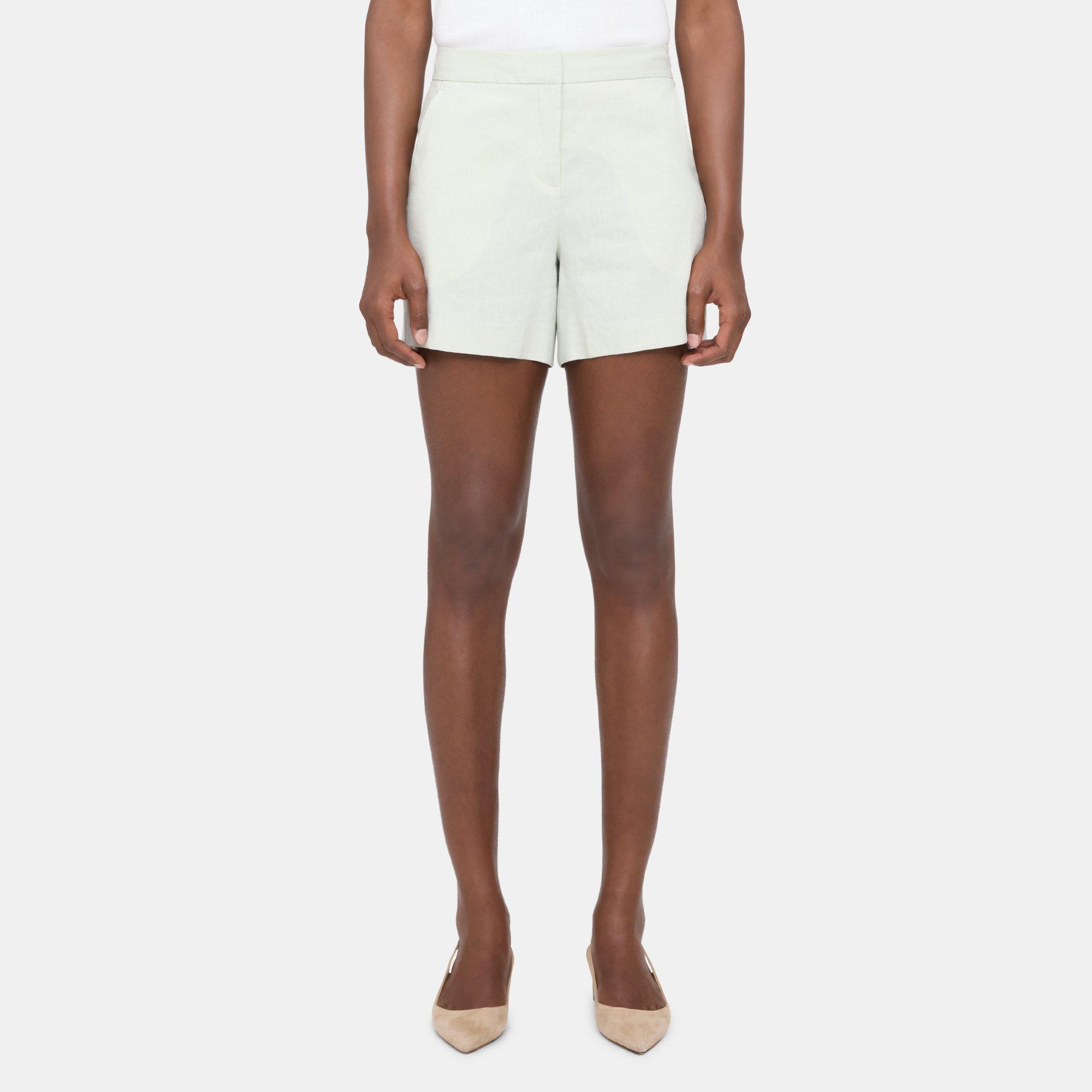 Linen-Blend Tailored Short | Theory Outlet Product Image