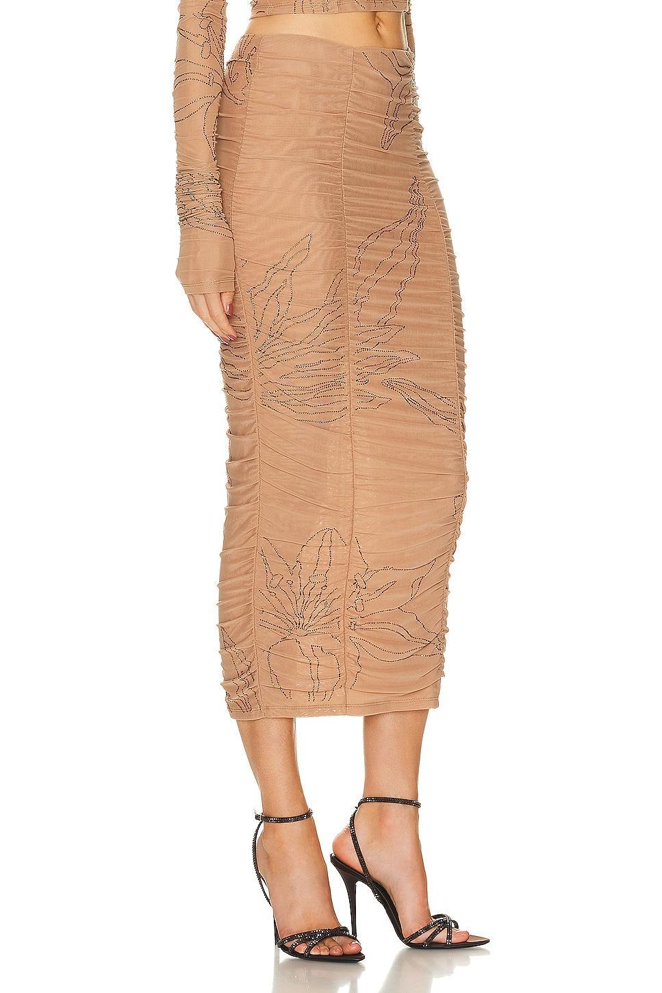 ROCOCO SAND Dream Midi Skirt Nude. (also in M, S). Product Image