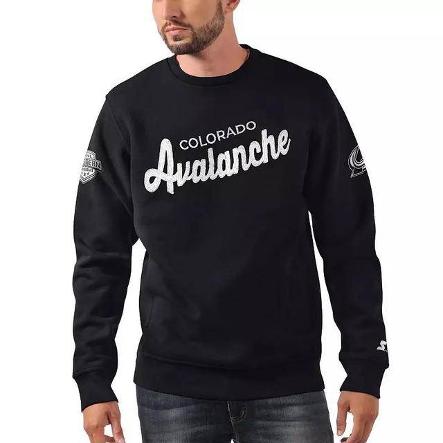 Mens Starter x NHL Ice Colorado Avalanche Cross Check Pullover Sweatshirt Product Image