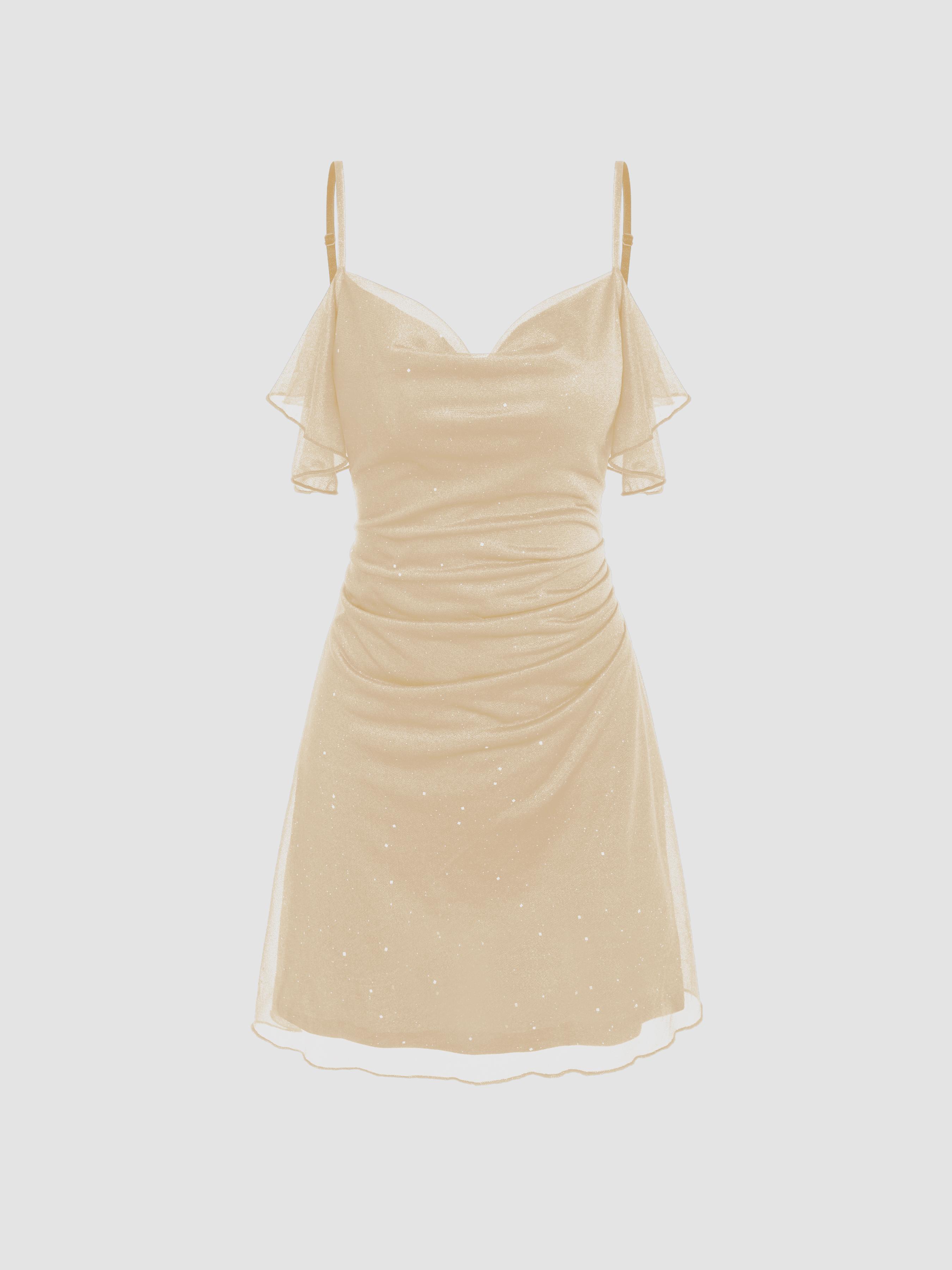 Sequin Ruched Mini Dress Product Image