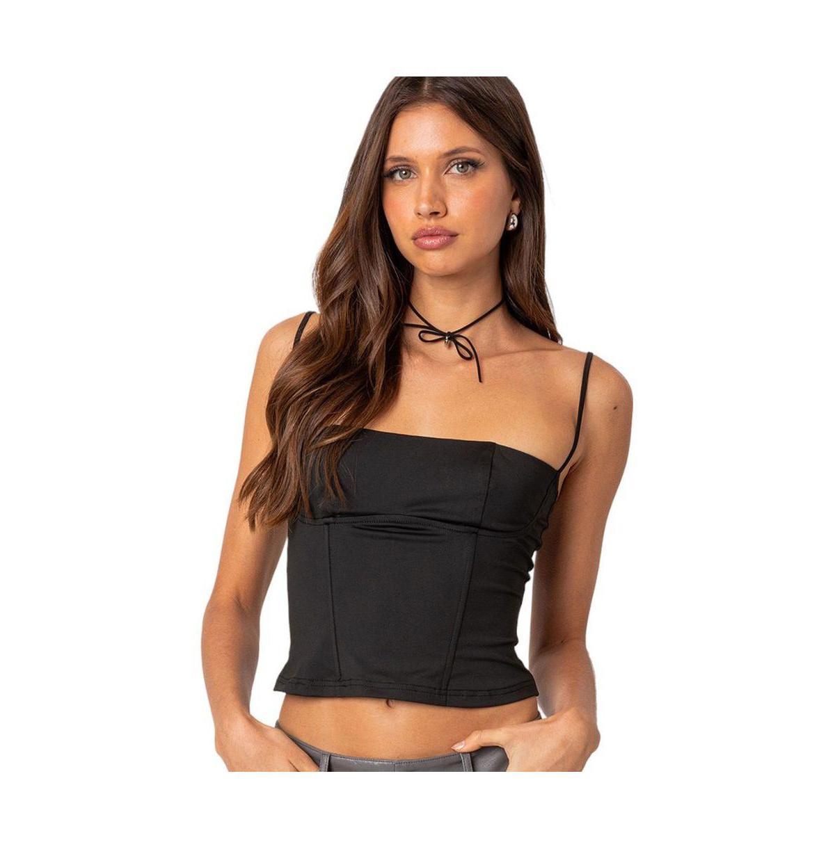 EDIKTED Juno Corset Crop Camisole Product Image